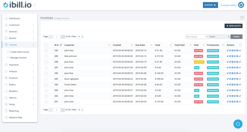 manage your isp invoices